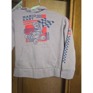Mario Kart Hoodie Kids Large Purple‎ Nintendo Gamer Gaming Sweatshirt Graphic